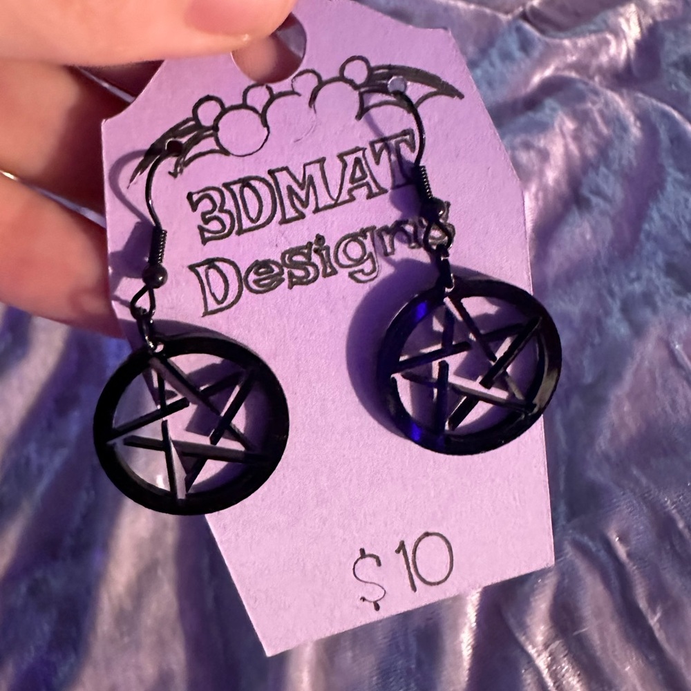 Pentagram earrings